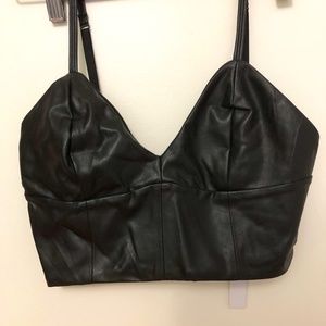 Talula Martello Bustier Black Pleather